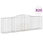 vidaXL Gabionen mit Hochbogen 25 Stk 400x50x120/140cm Verzinktes Eisen vidaXL Gabionen mit Hochbogen 25 Stk 400x50x120/140cm Verzinktes Eisen