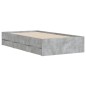 vidaXL Bettgestell mit Schubladen Betongrau 90x200 cm Holzwerkstoff vidaXL Bettgestell mit Schubladen Betongrau 90x200 cm Holzwerkstoff