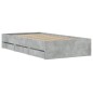 vidaXL Bettgestell mit Schubladen Betongrau 90x200 cm Holzwerkstoff vidaXL Bettgestell mit Schubladen Betongrau 90x200 cm Holzwerkstoff