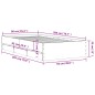 vidaXL Bettgestell mit Schubladen Betongrau 90x200 cm Holzwerkstoff vidaXL Bettgestell mit Schubladen Betongrau 90x200 cm Holzwerkstoff