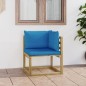 vidaXL Garten-Ecksofa mit Kissen in Grün Imprägniertes Kiefernholz vidaXL Garten-Ecksofa mit Kissen in Grün Imprägniertes Kiefernholz