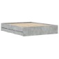 vidaXL Bettgestell mit Schubladen Betongrau 140x200 cm Holzwerkstoff vidaXL Bettgestell mit Schubladen Betongrau 140x200 cm Holzwerkstoff