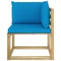 vidaXL Garten-Ecksofa mit Kissen in Grün Imprägniertes Kiefernholz vidaXL Garten-Ecksofa mit Kissen in Grün Imprägniertes Kiefernholz