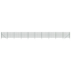 vidaXL Maschendrahtzaun Grün 1,6x25 m Verzinkter Stahl