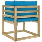 vidaXL Garten-Ecksofa mit Kissen in Grün Imprägniertes Kiefernholz vidaXL Garten-Ecksofa mit Kissen in Grün Imprägniertes Kiefernholz