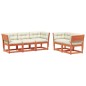 vidaXL 5-tlg. Garten-Sofagarnitur mit Kissen Wachsbraun Kiefernholz vidaXL 5-tlg. Garten-Sofagarnitur mit Kissen Wachsbraun Kiefernholz
