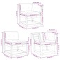 vidaXL 5-tlg. Garten-Sofagarnitur mit Kissen Wachsbraun Kiefernholz vidaXL 5-tlg. Garten-Sofagarnitur mit Kissen Wachsbraun Kiefernholz