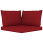 vidaXL Gartensofa 4-Sitzer mit Kissen in Weinrot vidaXL Gartensofa 4-Sitzer mit Kissen in Weinrot