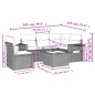 vidaXL 6-tlg. Garten-Sofagarnitur mit Kissen Schwarz Poly Rattan vidaXL 6-tlg. Garten-Sofagarnitur mit Kissen Schwarz Poly Rattan