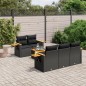 vidaXL 6-tlg. Garten-Sofagarnitur mit Kissen Schwarz Poly Rattan vidaXL 6-tlg. Garten-Sofagarnitur mit Kissen Schwarz Poly Rattan