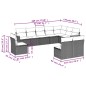 vidaXL 10-tlg. Garten-Sofagarnitur mit Kissen Grau Poly Rattan vidaXL 10-tlg. Garten-Sofagarnitur mit Kissen Grau Poly Rattan