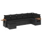 vidaXL 7-tlg. Garten-Sofagarnitur mit Kissen Schwarz Poly Rattan vidaXL 7-tlg. Garten-Sofagarnitur mit Kissen Schwarz Poly Rattan