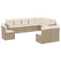 vidaXL 10-tlg. Garten-Sofagarnitur mit Kissen Beige Poly Rattan vidaXL 10-tlg. Garten-Sofagarnitur mit Kissen Beige Poly Rattan