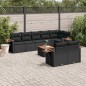 vidaXL 9-tlg. Garten-Sofagarnitur mit Kissen Schwarz Poly Rattan vidaXL 9-tlg. Garten-Sofagarnitur mit Kissen Schwarz Poly Rattan