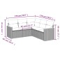 vidaXL 5-tlg. Garten-Sofagarnitur mit Kissen Grau Poly Rattan vidaXL 5-tlg. Garten-Sofagarnitur mit Kissen Grau Poly Rattan