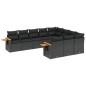 vidaXL 10-tlg. Garten-Sofagarnitur mit Kissen Schwarz Poly Rattan vidaXL 10-tlg. Garten-Sofagarnitur mit Kissen Schwarz Poly Rattan