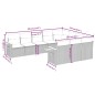 vidaXL 10-tlg. Garten-Sofagarnitur mit Kissen Schwarz Poly Rattan vidaXL 10-tlg. Garten-Sofagarnitur mit Kissen Schwarz Poly Rattan