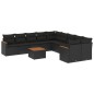 vidaXL 11-tlg. Garten-Sofagarnitur mit Kissen Schwarz Poly Rattan vidaXL 11-tlg. Garten-Sofagarnitur mit Kissen Schwarz Poly Rattan