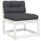 vidaXL 7-tlg. Garten-Lounge-Set mit Kissen Weiß Massivholz Kiefer vidaXL 7-tlg. Garten-Lounge-Set mit Kissen Weiß Massivholz Kiefer
