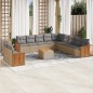 vidaXL 12-tlg. Garten-Sofagarnitur mit Kissen Beige Poly Rattan vidaXL 12-tlg. Garten-Sofagarnitur mit Kissen Beige Poly Rattan