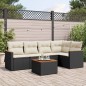 vidaXL 6-tlg. Garten-Sofagarnitur mit Kissen Schwarz Poly Rattan vidaXL 6-tlg. Garten-Sofagarnitur mit Kissen Schwarz Poly Rattan