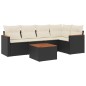 vidaXL 6-tlg. Garten-Sofagarnitur mit Kissen Schwarz Poly Rattan vidaXL 6-tlg. Garten-Sofagarnitur mit Kissen Schwarz Poly Rattan