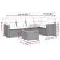 vidaXL 6-tlg. Garten-Sofagarnitur mit Kissen Schwarz Poly Rattan vidaXL 6-tlg. Garten-Sofagarnitur mit Kissen Schwarz Poly Rattan