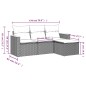 vidaXL 4-tlg. Garten-Sofagarnitur mit Kissen Beige Poly Rattan vidaXL 4-tlg. Garten-Sofagarnitur mit Kissen Beige Poly Rattan