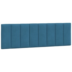 vidaXL Kopfteil-Kissen Blau 160 cm Samt