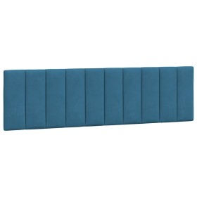 vidaXL Kopfteil-Kissen Blau 180 cm Samt