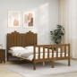 vidaXL Massivholzbett mit Kopfteil Honigbraun 120x200 cm vidaXL Massivholzbett mit Kopfteil Honigbraun 120x200 cm