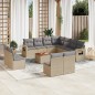 vidaXL 12-tlg. Garten-Sofagarnitur mit Kissen Beige Poly Rattan vidaXL 12-tlg. Garten-Sofagarnitur mit Kissen Beige Poly Rattan
