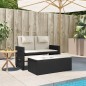 vidaXL Gartenbank Verstellbar mit Kissen Schwarz Poly Rattan vidaXL Gartenbank Verstellbar mit Kissen Schwarz Poly Rattan