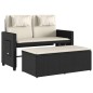 vidaXL Gartenbank Verstellbar mit Kissen Schwarz Poly Rattan vidaXL Gartenbank Verstellbar mit Kissen Schwarz Poly Rattan