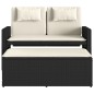vidaXL Gartenbank Verstellbar mit Kissen Schwarz Poly Rattan vidaXL Gartenbank Verstellbar mit Kissen Schwarz Poly Rattan