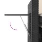 vidaXL Gartenbank Verstellbar mit Kissen Schwarz Poly Rattan vidaXL Gartenbank Verstellbar mit Kissen Schwarz Poly Rattan