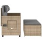 vidaXL Gartenbank Verstellbar mit Kissen Beige Poly Rattan vidaXL Gartenbank Verstellbar mit Kissen Beige Poly Rattan