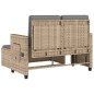 vidaXL Gartenbank Verstellbar mit Kissen Beige Poly Rattan vidaXL Gartenbank Verstellbar mit Kissen Beige Poly Rattan