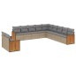 vidaXL 11-tlg. Garten-Sofagarnitur mit Kissen Beige Poly Rattan vidaXL 11-tlg. Garten-Sofagarnitur mit Kissen Beige Poly Rattan