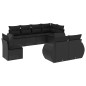 vidaXL 8-tlg. Garten-Sofagarnitur mit Kissen Schwarz Poly Rattan vidaXL 8-tlg. Garten-Sofagarnitur mit Kissen Schwarz Poly Rattan