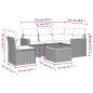 vidaXL 6-tlg. Garten-Sofagarnitur mit Kissen Grau Poly Rattan vidaXL 6-tlg. Garten-Sofagarnitur mit Kissen Grau Poly Rattan