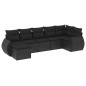 vidaXL 7-tlg. Garten-Sofagarnitur mit Kissen Schwarz Poly Rattan vidaXL 7-tlg. Garten-Sofagarnitur mit Kissen Schwarz Poly Rattan
