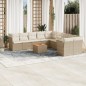 vidaXL 11-tlg. Garten-Sofagarnitur mit Kissen Beige Poly Rattan vidaXL 11-tlg. Garten-Sofagarnitur mit Kissen Beige Poly Rattan