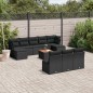 vidaXL 11-tlg. Garten-Sofagarnitur mit Kissen Schwarz Poly Rattan vidaXL 11-tlg. Garten-Sofagarnitur mit Kissen Schwarz Poly Rattan