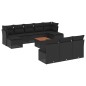 vidaXL 11-tlg. Garten-Sofagarnitur mit Kissen Schwarz Poly Rattan vidaXL 11-tlg. Garten-Sofagarnitur mit Kissen Schwarz Poly Rattan