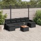 vidaXL 8-tlg. Garten-Sofagarnitur mit Kissen Schwarz Poly Rattan vidaXL 8-tlg. Garten-Sofagarnitur mit Kissen Schwarz Poly Rattan