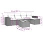 vidaXL 6-tlg. Garten-Sofagarnitur mit Kissen Beige Poly Rattan vidaXL 6-tlg. Garten-Sofagarnitur mit Kissen Beige Poly Rattan