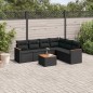 vidaXL 7-tlg. Garten-Sofagarnitur mit Kissen Schwarz Poly Rattan vidaXL 7-tlg. Garten-Sofagarnitur mit Kissen Schwarz Poly Rattan