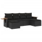 vidaXL 6-tlg. Garten-Sofagarnitur mit Kissen Schwarz Poly Rattan vidaXL 6-tlg. Garten-Sofagarnitur mit Kissen Schwarz Poly Rattan
