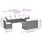 vidaXL 8-tlg. Garten-Sofagarnitur mit Kissen Beige Poly Rattan vidaXL 8-tlg. Garten-Sofagarnitur mit Kissen Beige Poly Rattan